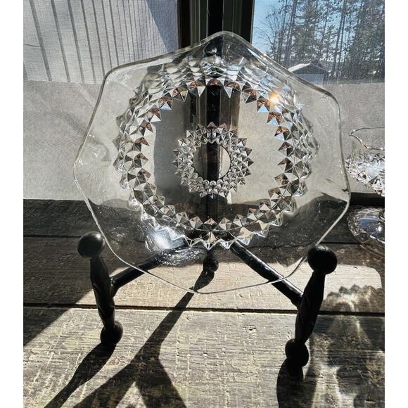 EAPG Bryce Bros Amazon Sawtooth Serving Bowl Scallop Rim Early American 1890's - Picture 16 of 16